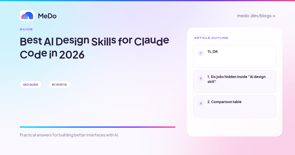 Best AI Design Skills for Claude Code in 2026