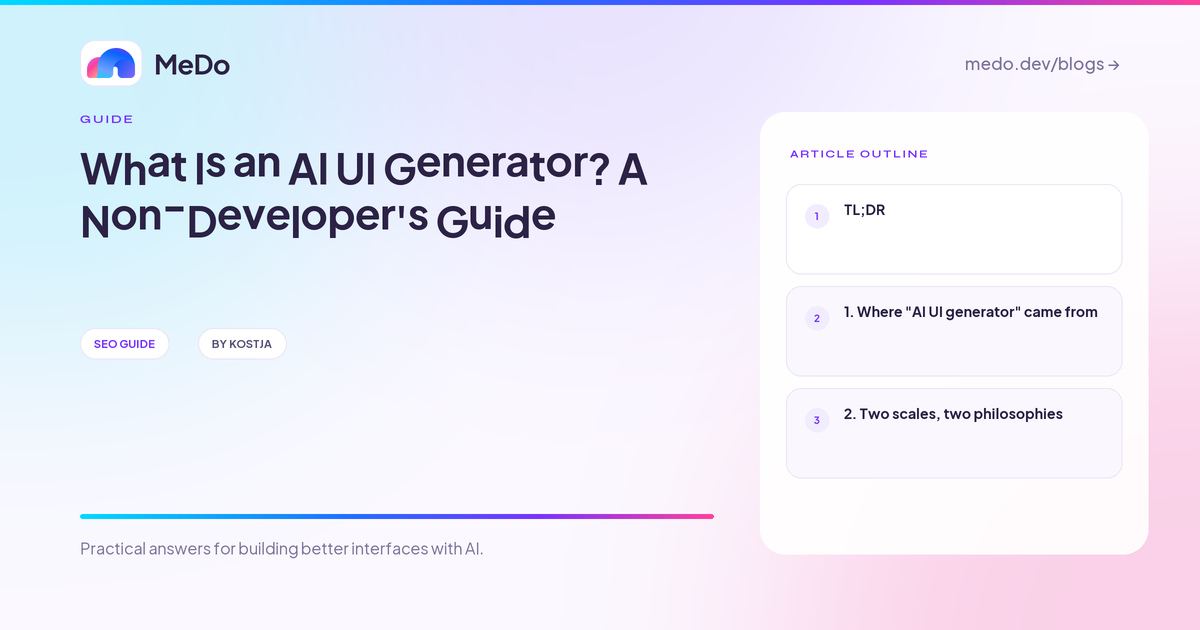 What Is an AI UI Generator? A Non-Developer's Guide